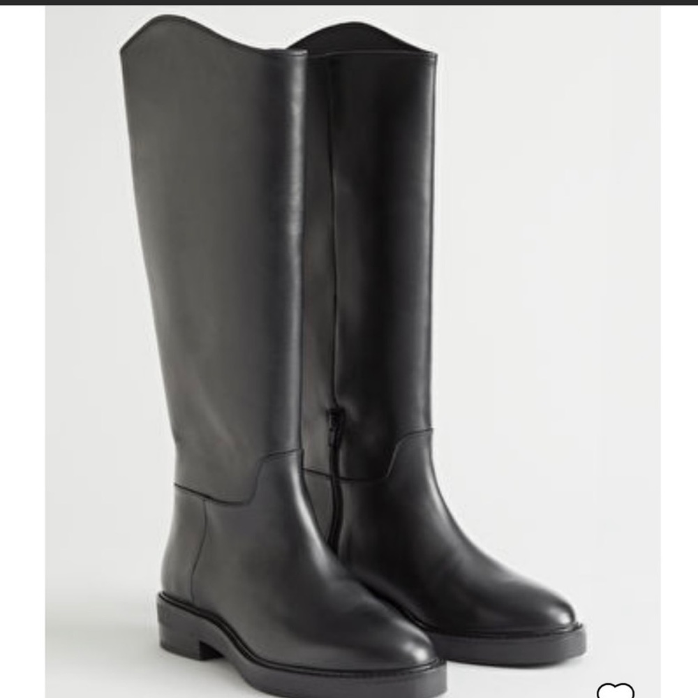& Other Stories Leather Riding Boots